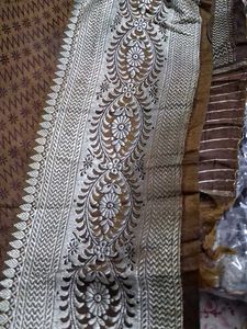 Elegant Brown Silk Saree