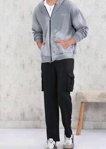 Stylish Grey Zip-Up Hoodie