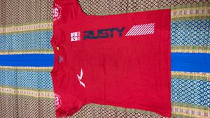 Rusty Graphic Tee - Red