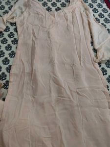 Peach Embroidered Sharara