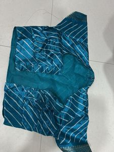 Blue Striped Saree with blouse