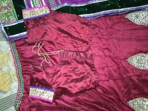 Elegant Maroon Saree