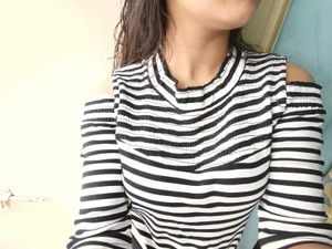 Striped Cold Shoulder Top