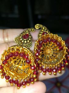 Antique Gold Jhumka Earrings