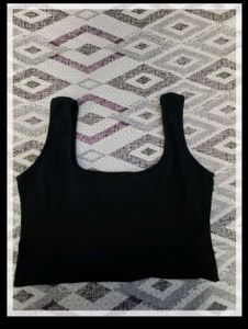 Casual Sleeveless Solid Women Black Top