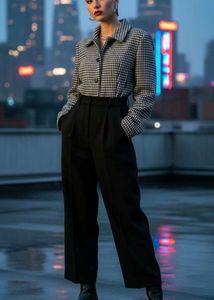 Chic Checked Coat 🐻 winter ☃️✨