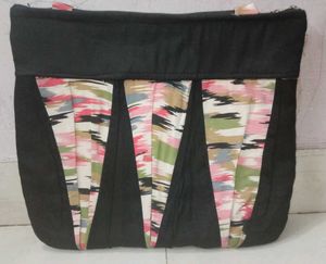 Handmade Black &amp; Patterned Clutch