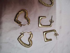 Set of new 6 stainless steel anti-tarnish Earrings