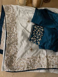 Beautiful Saree With Handwork Gotta Patti