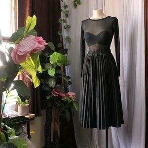Pleated Midi Skirt