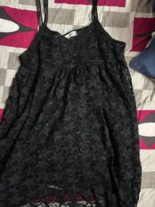 Black net dress