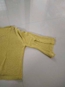 Yellow Knit Top - Casual Style