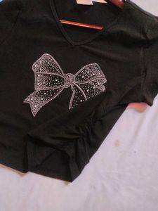Buy 2 get 1 free / Black Bow T-Shirt