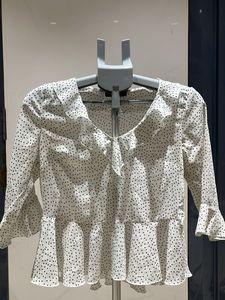 Polka Dot Peplum Top