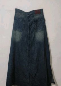 Y2k Long Denim Skirt