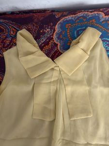 Elegant Yellow Sleeveless Top