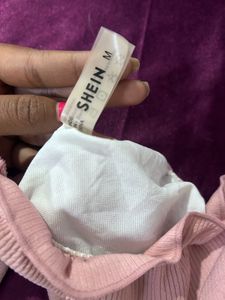 Cute Baby Pink Crop In Top Ruffle Style