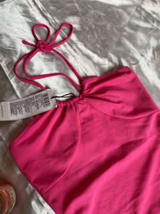 Pink Halter Bodycon Dress