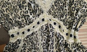 🐆 Y2K Fairy Grunge Leopard Print Top 🌸