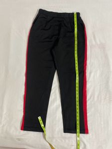 Side Stripe Black Pants waist 28