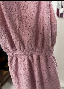 Pink Lace Mini Dress