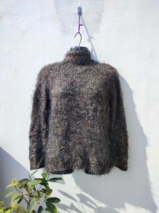 High Neck Cute Furr Top