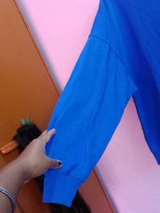 H&amp;M Blue Oversized Sweatshirt