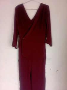 Wine Colour Jumpsuit Kazo Brand Like New