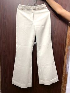 High Waisted Wide Leg White Pants