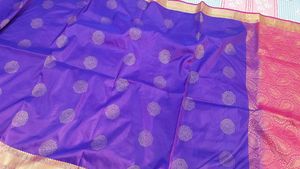 Pink &amp; Purple Silk Saree