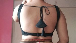 Black V Neck And Backless Blouse
