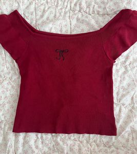 Cute Red Knit Top