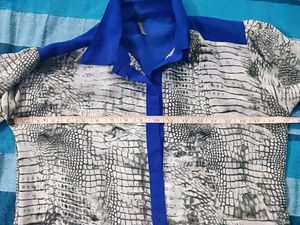 Yay, Price Dropped ---White Shirt Blue Collar