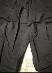 Red Kurta Black Cargo Style Pent