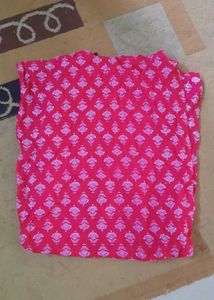 Pink Printed Kurta Size- Small