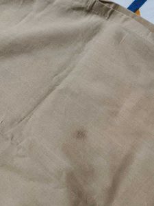 Women Beige Embroidery Khadi Cotton Suit Set