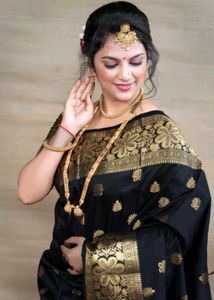 pavitra fashion Printed Kanjivaram Jacquard Saree