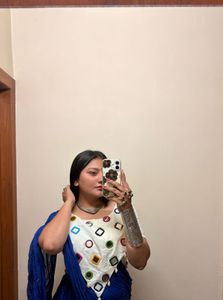 Embroidered Mirrorwork Top And Choli