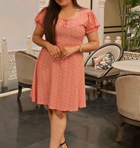 Women Party Wear Cherry Red Dress 👗