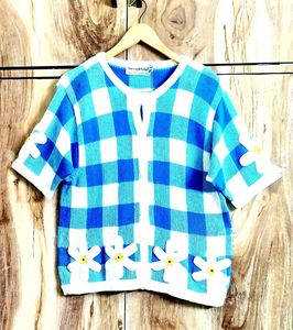 Blue Designer Sweater Size-38