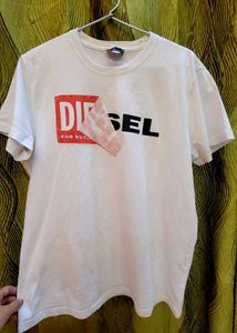 Diesel White Logo Tee