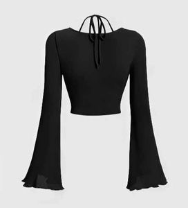 Bell Sleeve Crop Top