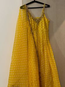 Elegant Yellow Anarkali Never Used