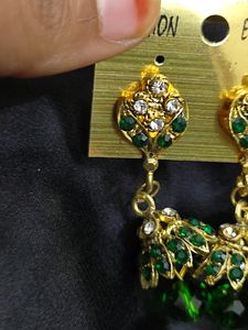 Green Antique Ear Piece