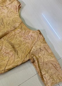 Teal &amp; Gold Lehenga Skirt
