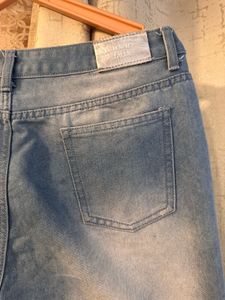 Ripped Denim Jeans- Waist- 34 High Waist