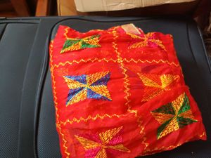 Women&#39;s Embroidered Phulkari Chiffon Dupatta