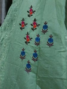 Mint Green Embroidered Anarkali Dress