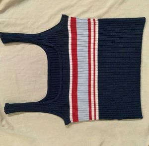 Striped Crop Tank Top