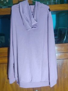 Lilac Diagonal Stripe Hoodie